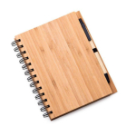 MZAG 0016/CADERNO ÉCO COM CANETA, CAPA BAMBU