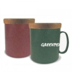 Caneca térmica Color green ecológica 300ml. Ótima para gravação de nome, imagem ou logo personalizando o seu brinde, presente ou lembrança.